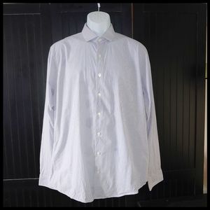 Express Striped Dressed Shirt 16-16.5